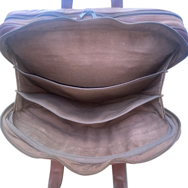 Heritage Men’s Brown Full Grain Leather With Strap & Handles Portfolio Bag