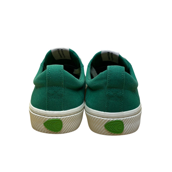 Cariuma Unisex Green Canvas Sneakers Ethically Made Lace-Up Shoes Size 8.5W/7M