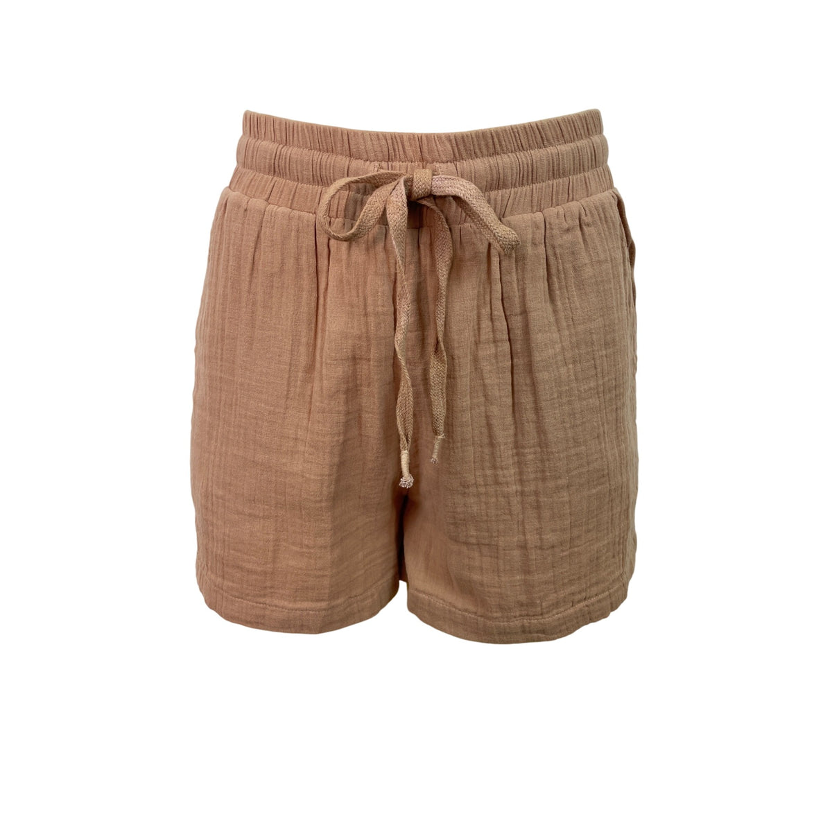 Elan Women’s Peach Shorts With Drawstring Tie & Pockets Size M - New