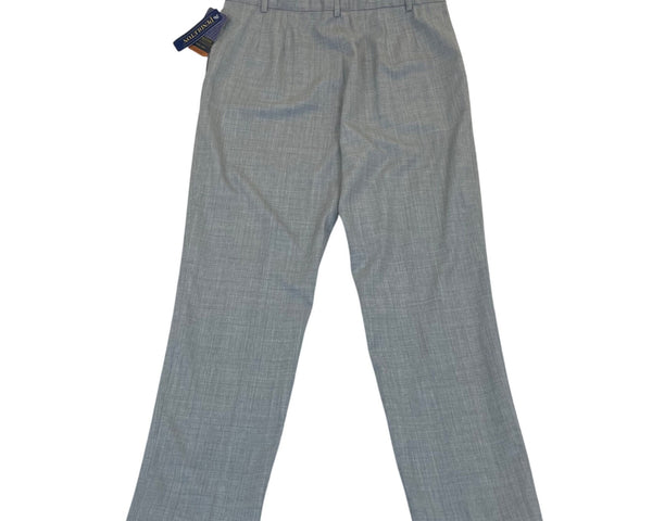 Pendleton Womens Gray Wool Blend Pants Petite 10 Stretch Workwear Flat Front