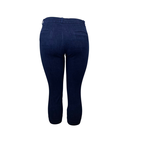 Banana Republic Women Navy Stretch Denim Capri Jeans Cropped Pants Sz 10 Petite