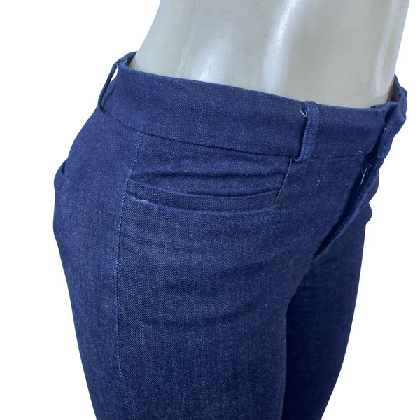Banana Republic Women Navy Stretch Denim Capri Jeans Cropped Pants Sz 10 Petite