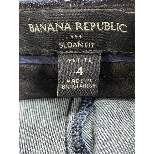 Banana Republic Women Navy Stretch Denim Capri Jeans Cropped Pants Sz 10 Petite