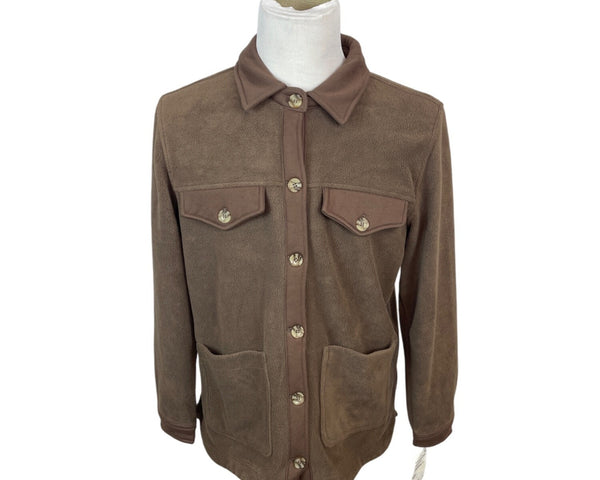 Blankncy Mens Brown Taupe Button-Up Jacket Sz L - New