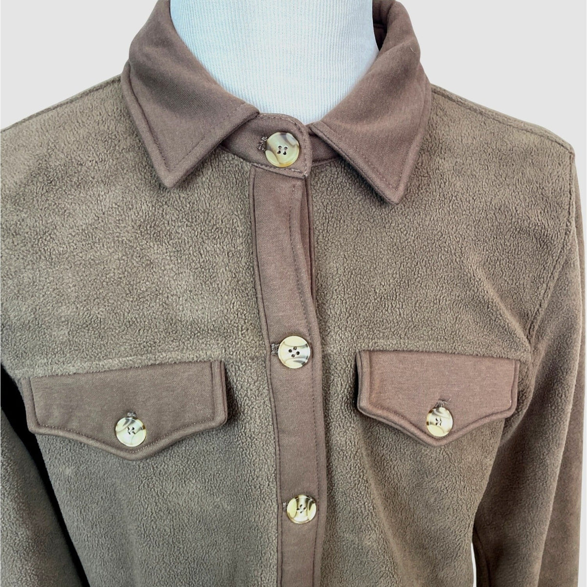 Blankncy Mens Brown Taupe Button-Up Jacket Sz L - New