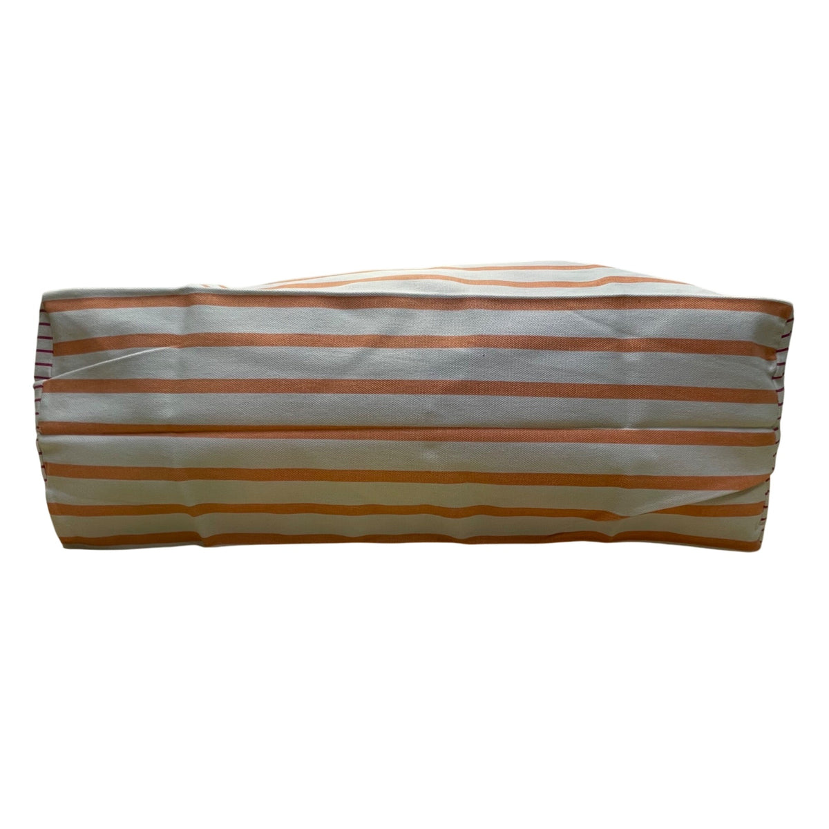 Loft Women’s Orange/White Striped Weekend Vibes Canvas Tote Bag Size XL