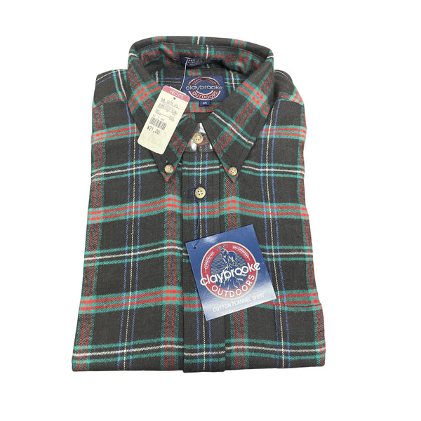 Claybrooke Outdoors Men Medium Flannel Long Sleeve Shirt Plaid Button-Down - New