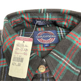 Claybrooke Outdoors Men Medium Flannel Long Sleeve Shirt Plaid Button-Down - New