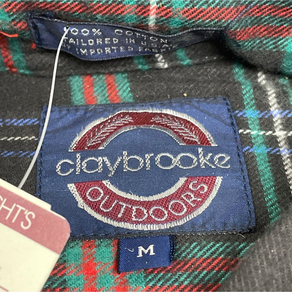 Claybrooke Outdoors Men Medium Flannel Long Sleeve Shirt Plaid Button-Down - New