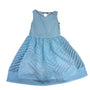 Gymboree Girls Blue Rayon/Polyester Sleeveless Chevron Party Dress Size 12 - New