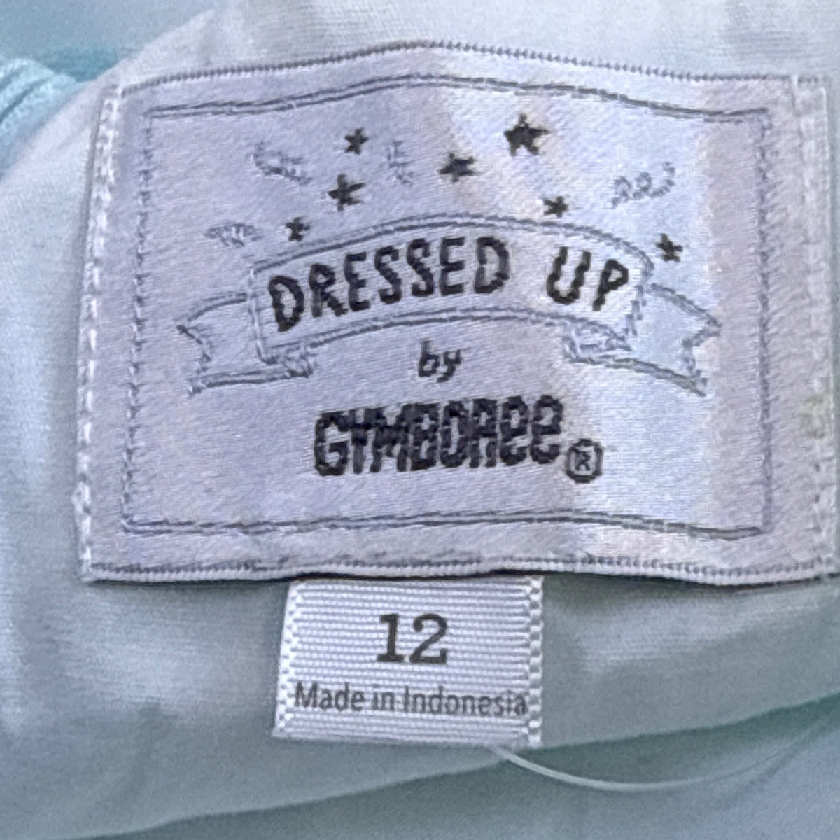 Gymboree Girls Blue Rayon/Polyester Sleeveless Chevron Party Dress Size 12 - New