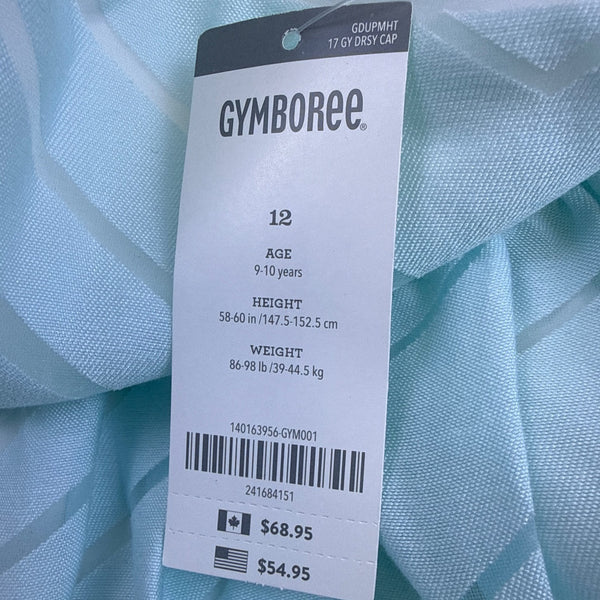 Gymboree Girls Blue Rayon/Polyester Sleeveless Chevron Party Dress Size 12 - New