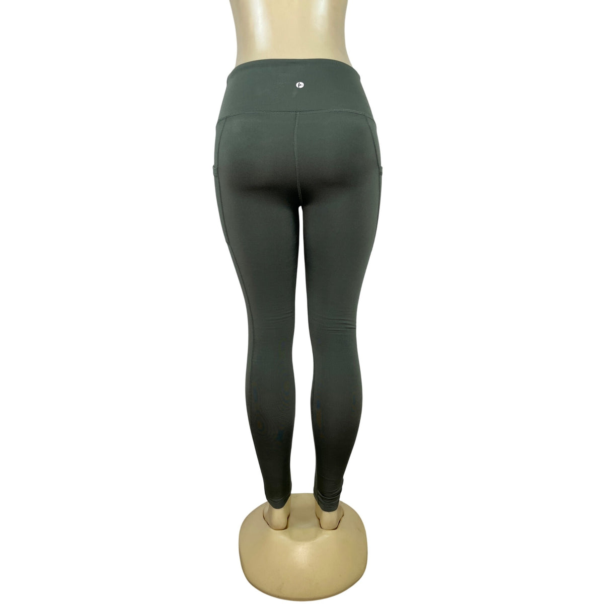 90 Degree By Reflex Women's Green High-Waisted Leggings With Pockets Sz XS