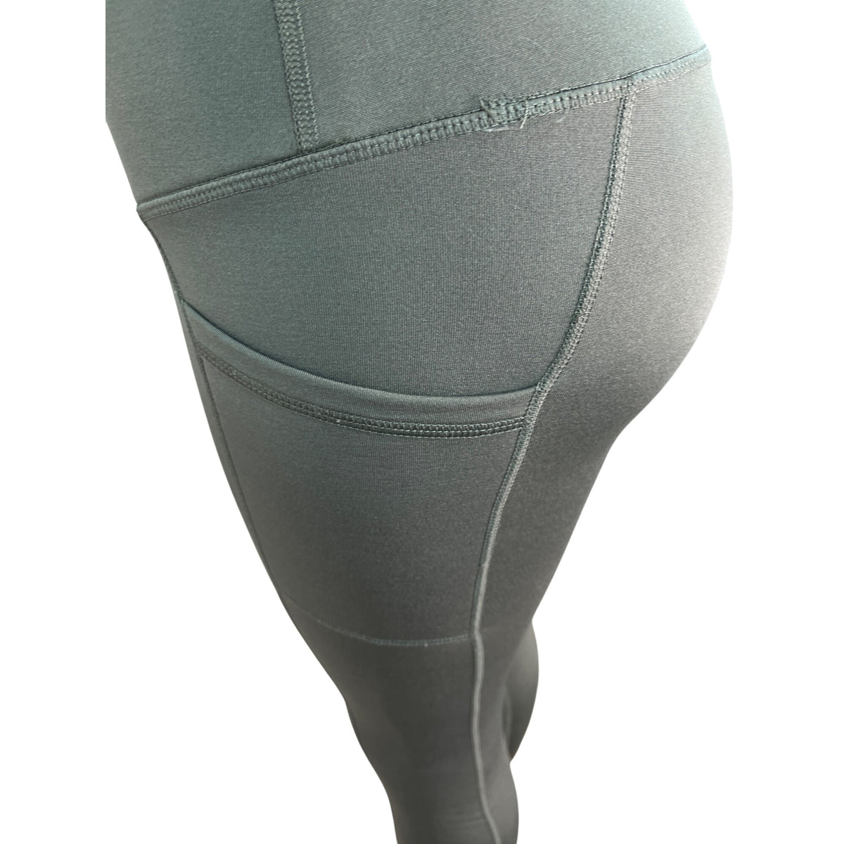 90 Degree By Reflex Women's Green High-Waisted Leggings With Pockets Sz XS