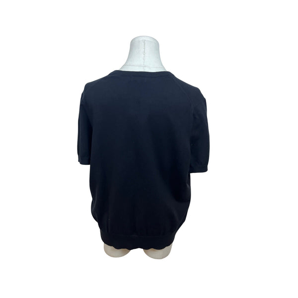 Lands End Women’s Black Short Sleeve Sweater Size XL - New