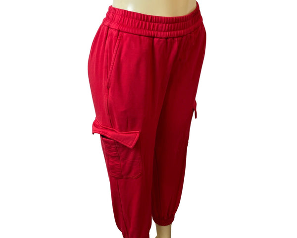 Urban Revivo Women's Red Elastic Waistband Joggers Sz 8