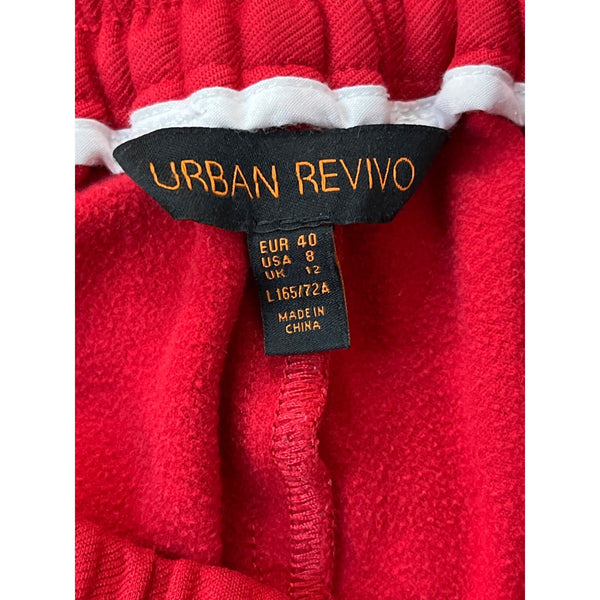Urban Revivo Women's Red Elastic Waistband Joggers Sz 8