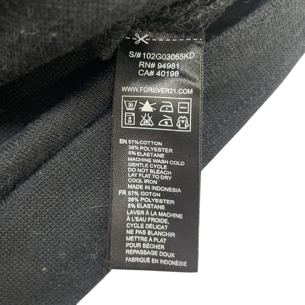 Black High-Waist Mini Skirt With Button Details Women’s Size M Cotton Blend