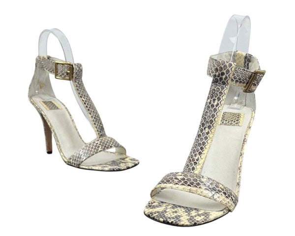 Dolce Vita Natural Snakeskin T-Strap Size 8.5 Size Women's Heels