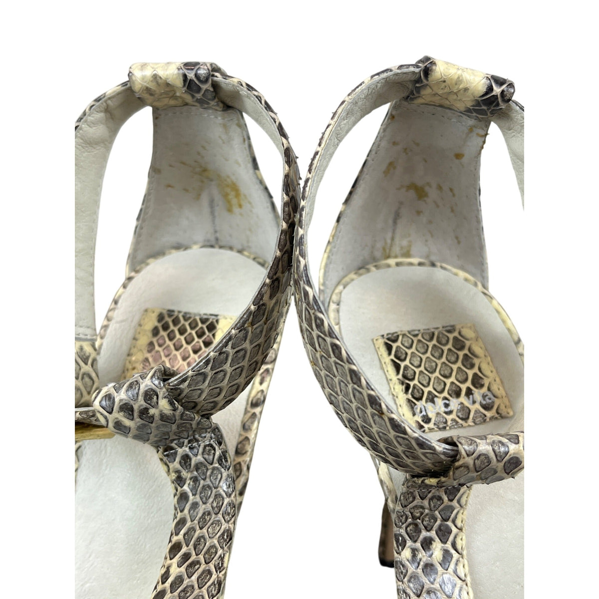 Dolce Vita Natural Snakeskin T-Strap Size 8.5 Size Women's Heels