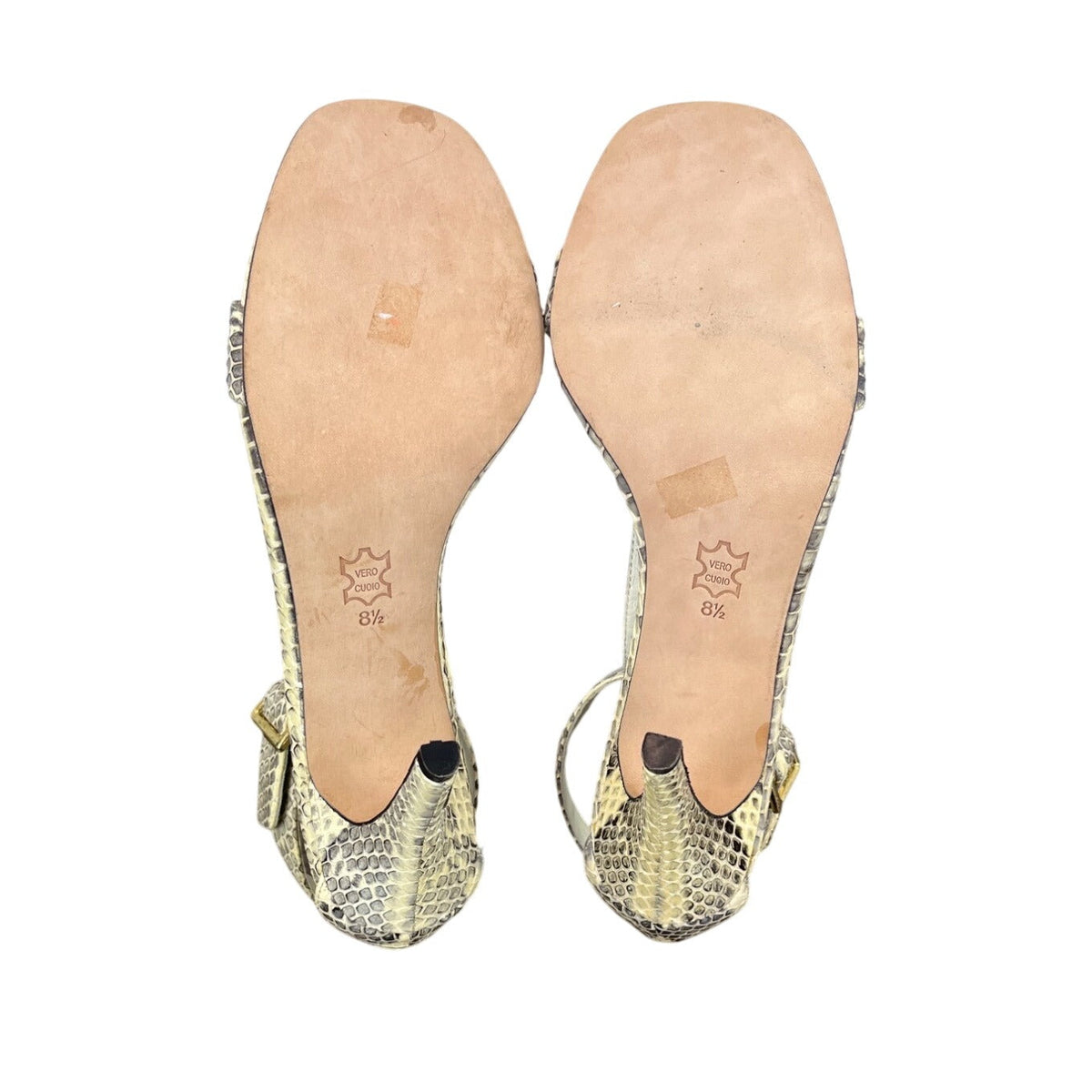 Dolce Vita Natural Snakeskin T-Strap Size 8.5 Size Women's Heels