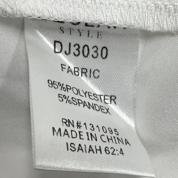 Beulah Women’s White/Gold Short Sleeve Asymmetrical Shirt Dress Size M/L - New