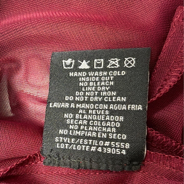 R&M Richards Womens Burgundy Lace 2-Piece Dress & Jacket Beaded Neckline Size 12