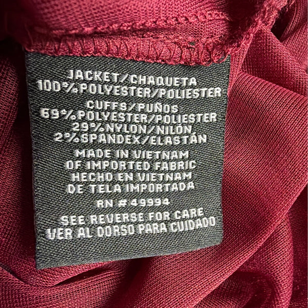 R&M Richards Womens Burgundy Lace 2-Piece Dress & Jacket Beaded Neckline Size 12