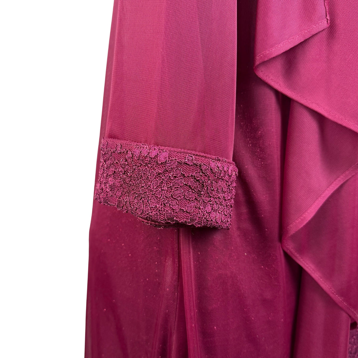 R&M Richards Womens Burgundy Lace 2-Piece Dress & Jacket Beaded Neckline Size 12