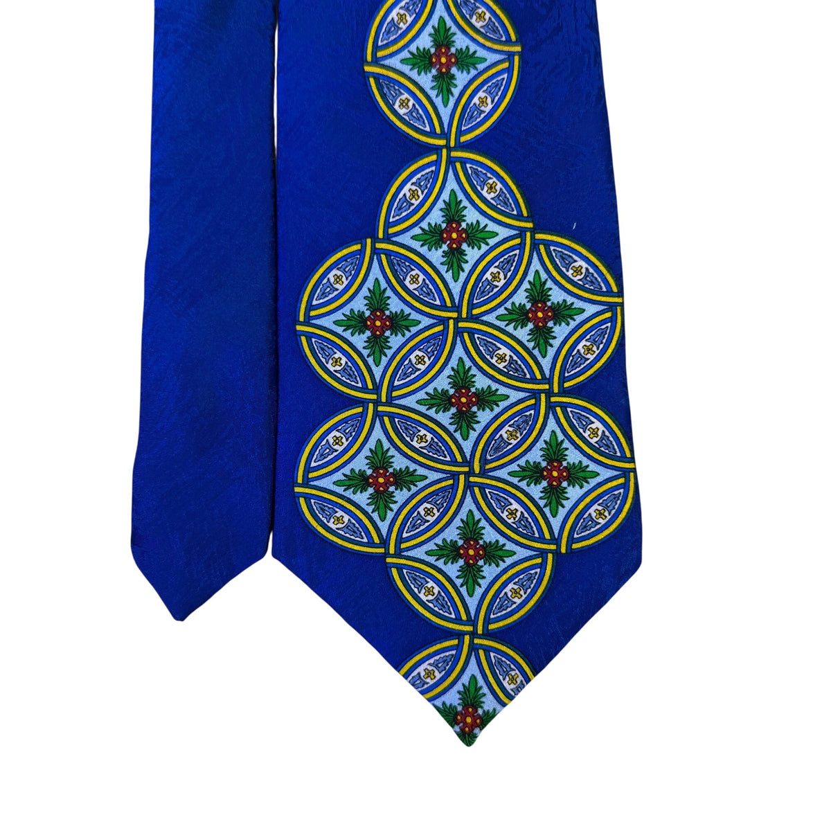 Rush Limbaugh No Boudaries Collections Blue Silk Tie Geometric Designer