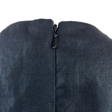 Talbots Women’s Black Sleeveless Shift Midi Dress With Side Buttons Sz 6