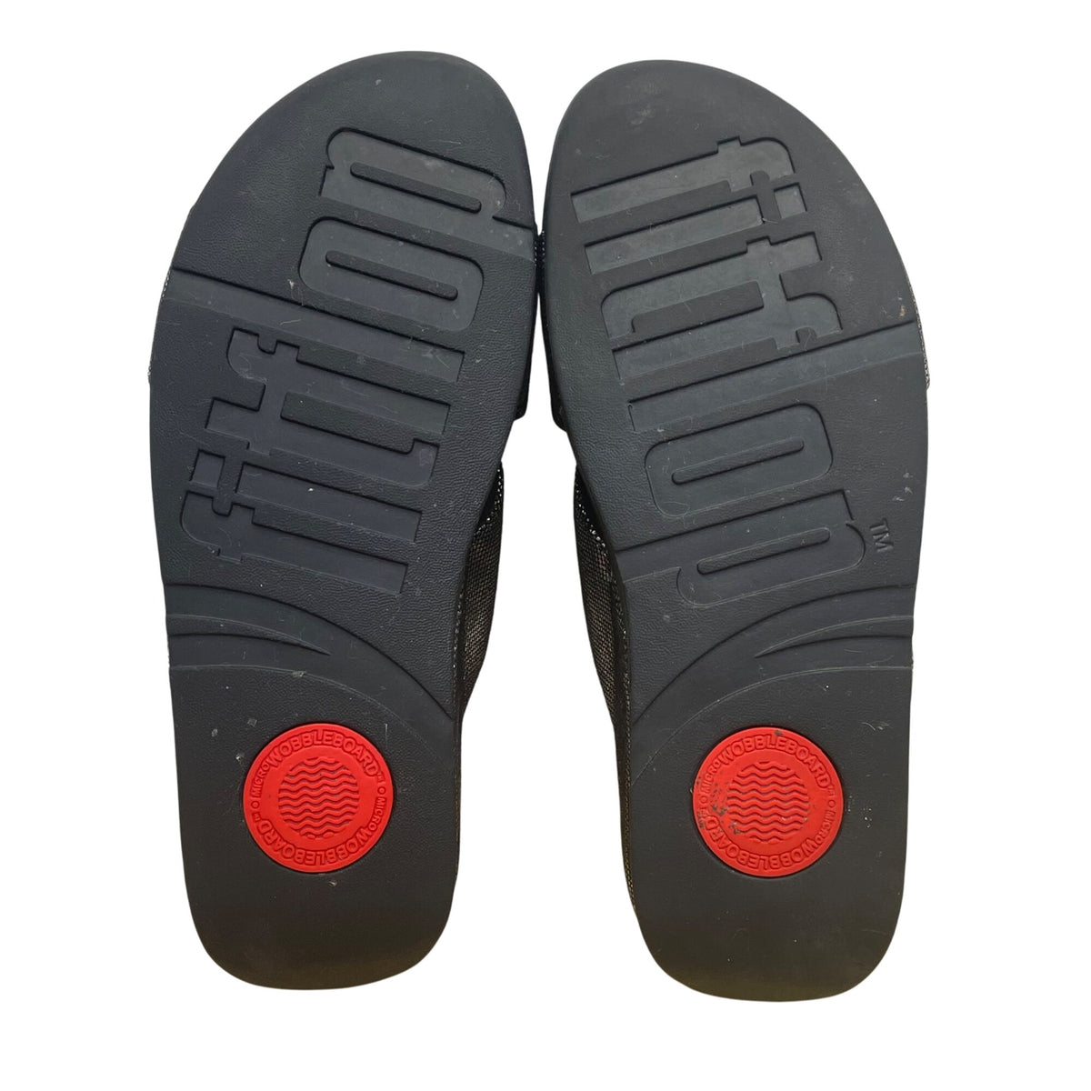 Fitflop Women’s Black Metallic Cross Strap Lightweight Sandals Size 8