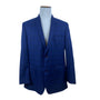 Michael Kors Mens Blue Plaid Polyester Rayon Blazer Jacket 44L 2-Button