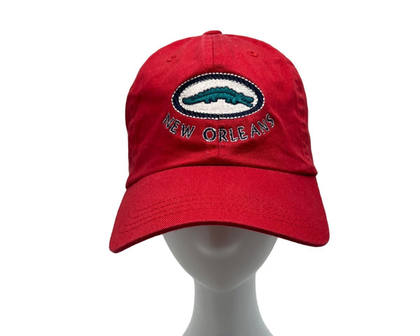 Ouray Men's Red New Orleans Yard Gator Dad Baseball Cap One Size
