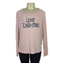 Peace Love World Women’s Pink Long Sleeve "Love Each Other" Sweatshirt Sz S