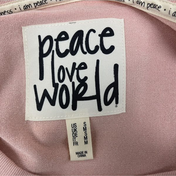 Peace Love World Women’s Pink Long Sleeve "Love Each Other" Sweatshirt Sz S