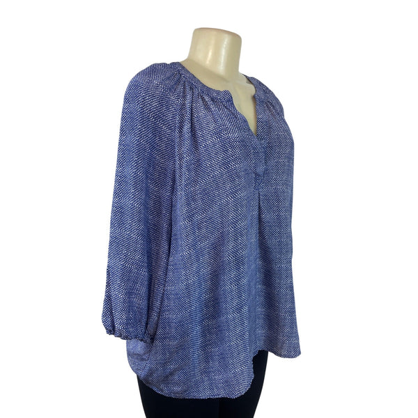 Joie Blue & White Polka Dot Blouse Women’s