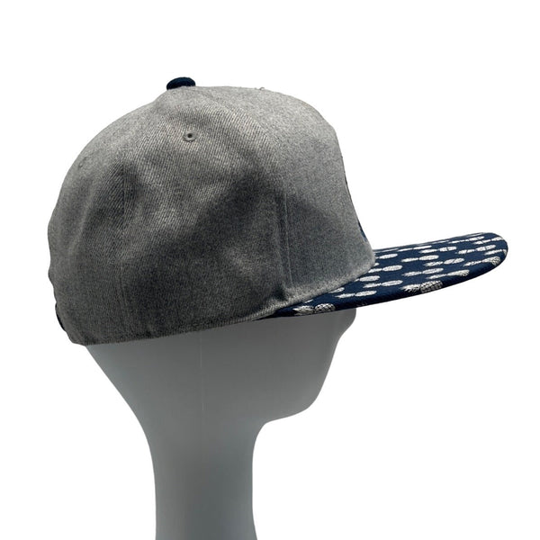 Disney Kid's Grey And Blue Stitch Pineapple Canvas Baseball Cap