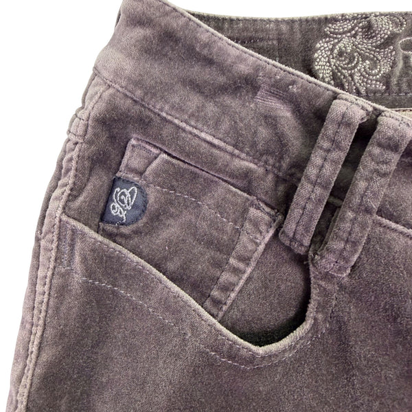 Christopher Blue Womens Brown Velvet Flare Pants Size 12 Comfortable Stretch