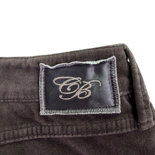 Christopher Blue Womens Brown Velvet Flare Pants Size 12 Comfortable Stretch