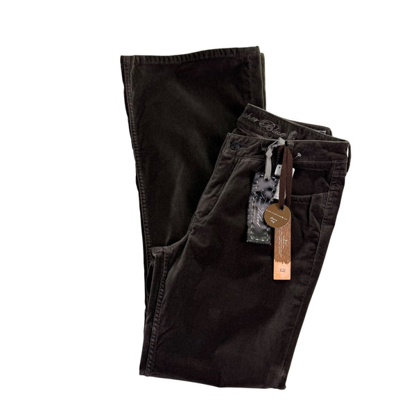 Christopher Blue Womens Brown Velvet Flare Pants Size 12 Comfortable Stretch