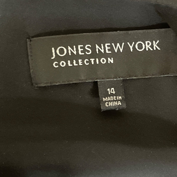 Jones New York Black Long Sleeve Button Shoulder Blouse For Women Sz 8