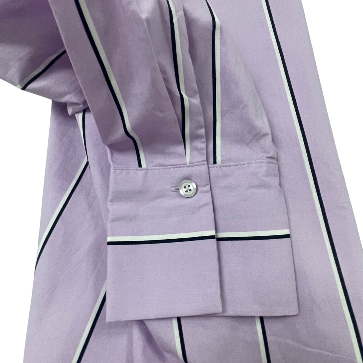 Talbot's Purple Striped Long Sleeve Button Up Shirt With Collar Size LP