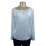 Elizabeth And James Women's White Long Sleeve Blouse Sz XL New