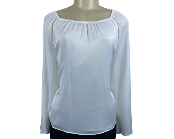 Elizabeth And James Women's White Long Sleeve Blouse Sz XL New