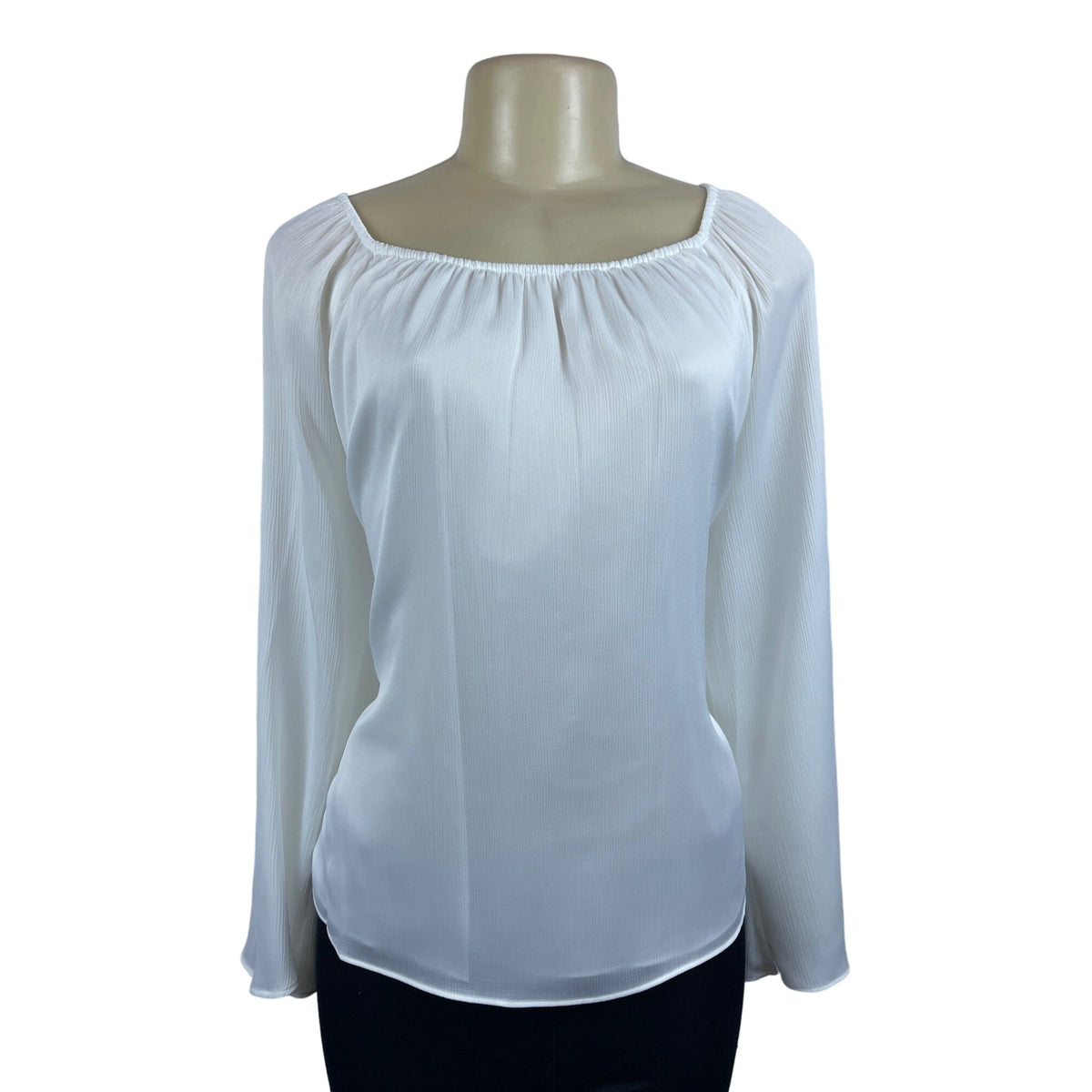 Elizabeth And James Women's White Long Sleeve Blouse Sz XL New