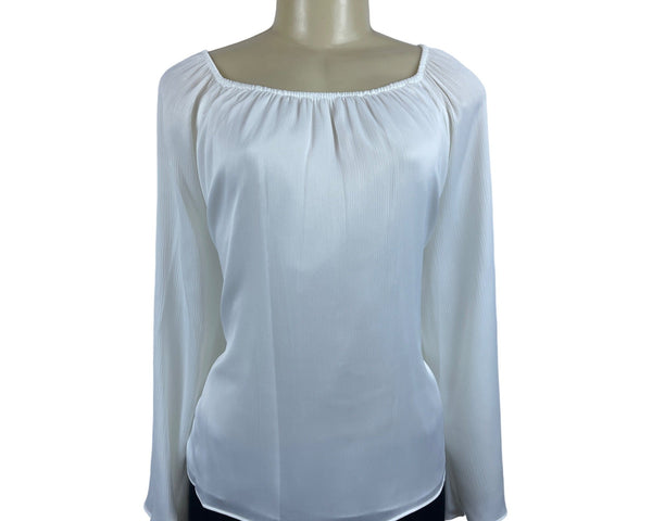 Elizabeth And James Women's White Long Sleeve Blouse Sz XL New