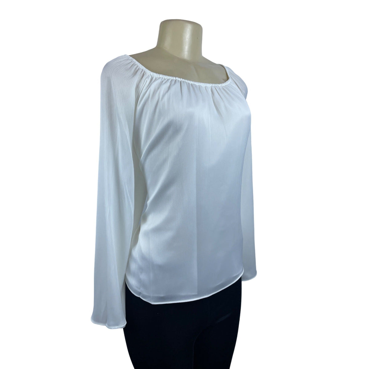 Elizabeth And James Women's White Long Sleeve Blouse Sz XL New