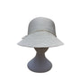 Preston & York Womens White Woven Cloche Hat With Decorative Bow Accent