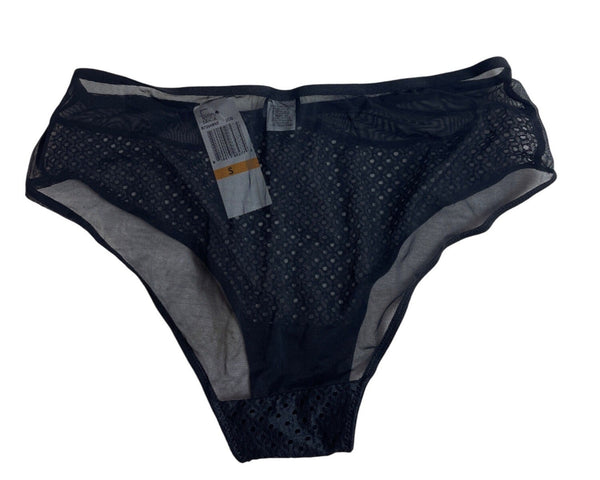 Felina Black Mesh High-Waist Panties Comfortable & Stylish Lingerie Sz S- NEW